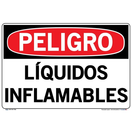 Vestil Vinyl Label Sign, 12-1/2" Height, 18-1/2" Width, Vinyl Label, Rectangle, Spanish SI-D-19-D-LB-011-S